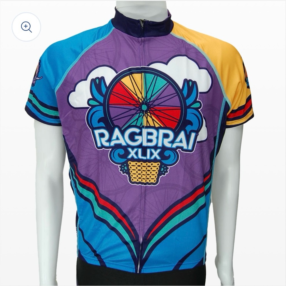 RAGBRAI XLIX Men's Primal Sport Cut Jersey Size 2X Jersey Year 2022
